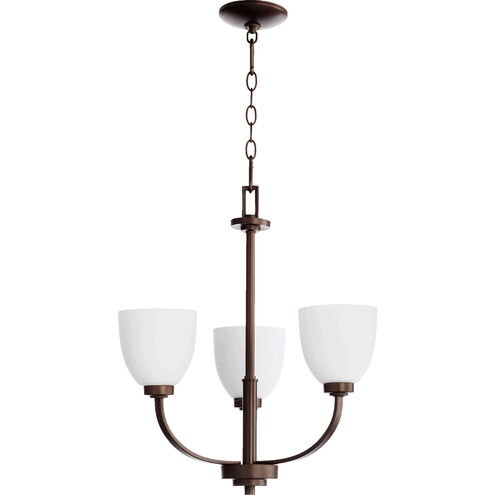 Reyes 3 Light 22 inch Oiled Bronze Mini Chandelier Ceiling Light