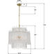 Ackerly 8 Light 23.5 inch Aged Brass Chandelier Ceiling Light