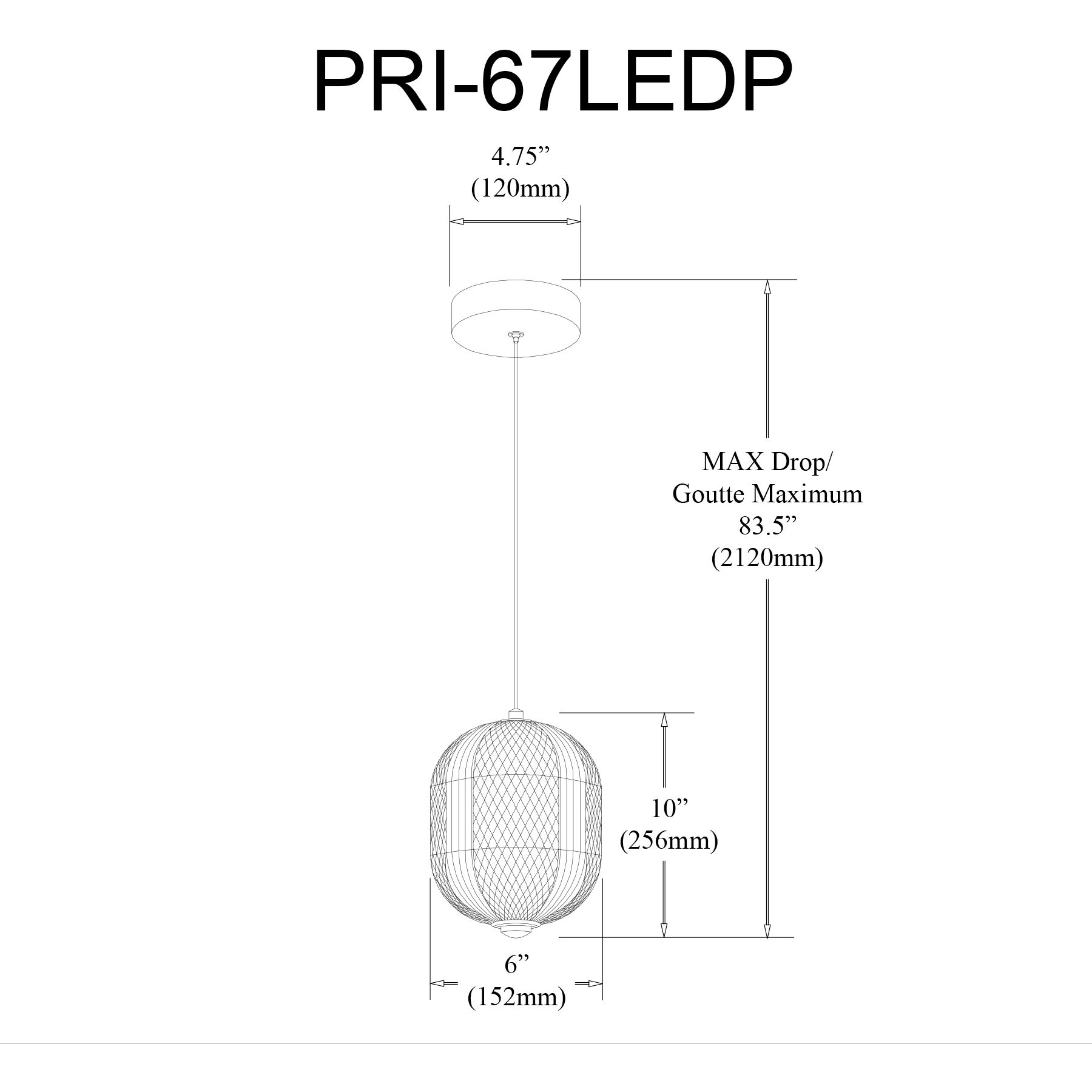 Peri LED 6 inch Aged Brass Linear Pendant Ceiling Light