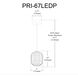 Peri LED 6 inch Aged Brass Linear Pendant Ceiling Light