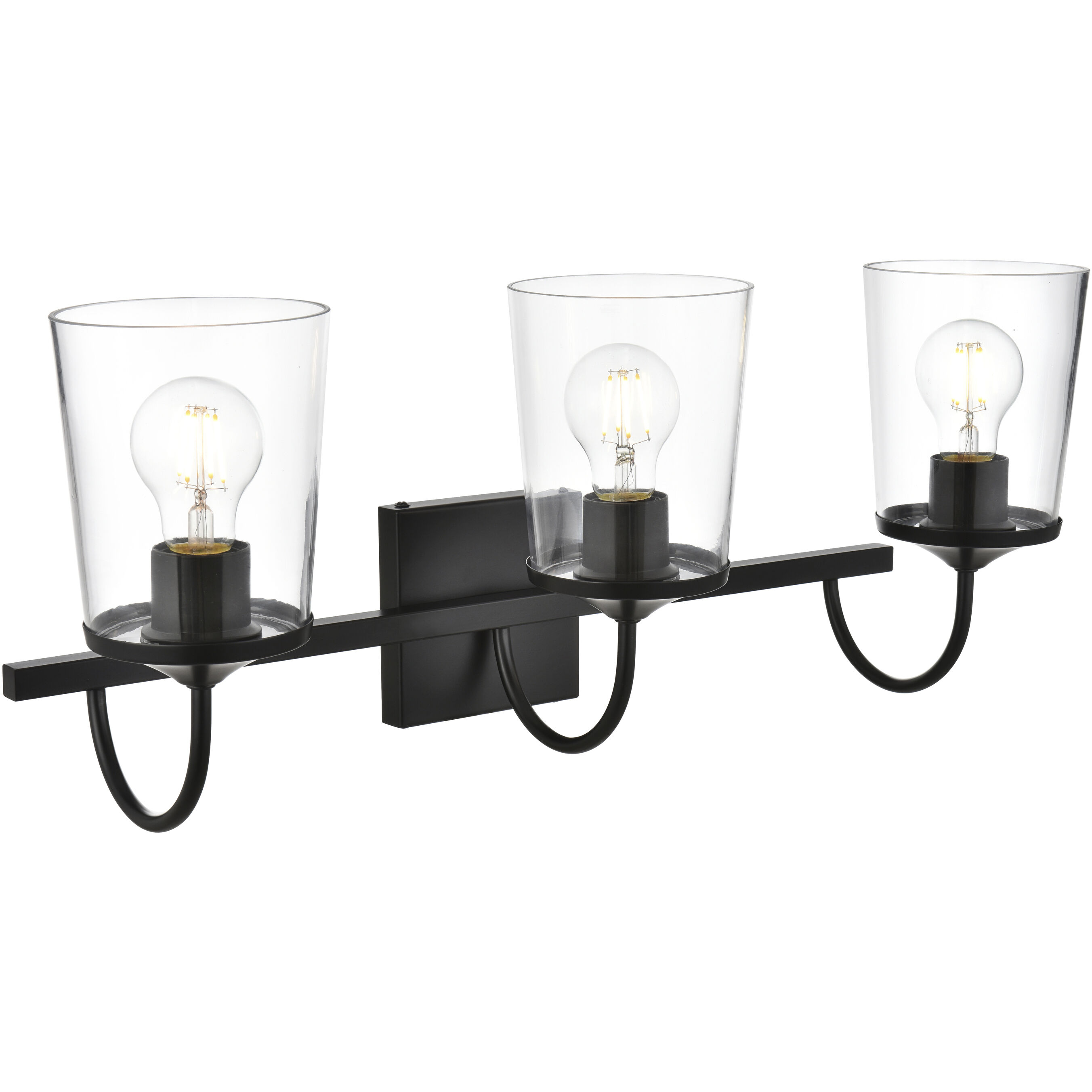 Avani 3 Light 24 inch Black Bath Sconce Wall Light