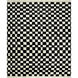 Damier 120 X 96 inch Ivory / Black Handmade Rug in 8 x 10