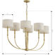 Molvene 6 Light 48 inch Legacy Brass Linear Chandelier Ceiling Light