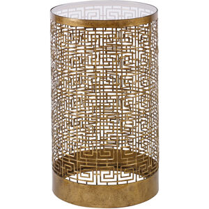 Algernon 24 X 14 inch Antiqued Gold Accent Table