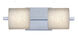 Paolo 2 Light 15 inch Chrome Vanity Lighting Wall Light in Halogen, Stucco Glass