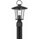 Andover 1 Light 14.5 inch Matte Black Outdoor Post in Clear