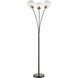 Boudreaux 64 inch 5 watt Matte Black with Aged Brass Floor Lamp Portable Light