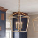 Townsend 4 Light 17 inch Warm Brass Pendant Ceiling Light, Essentials