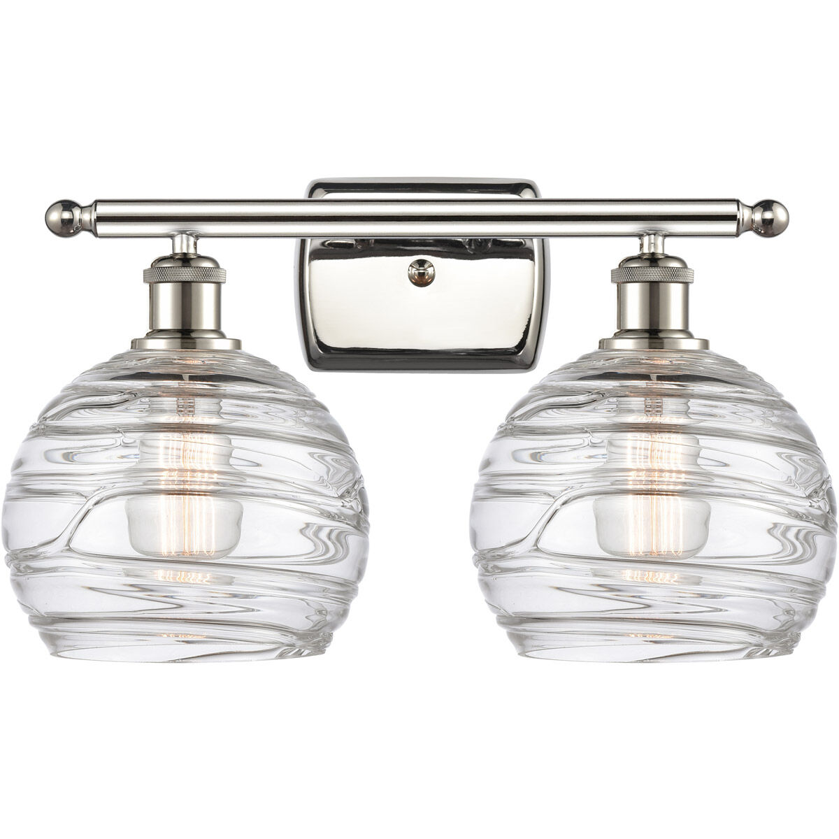 Ballston Deco Swirl LED 16 inch Polished Nickel Bath Vanity Light Wall Light, Ballston