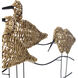 Cameron Natural Woven Seagrass and Silver Metal Wall Art