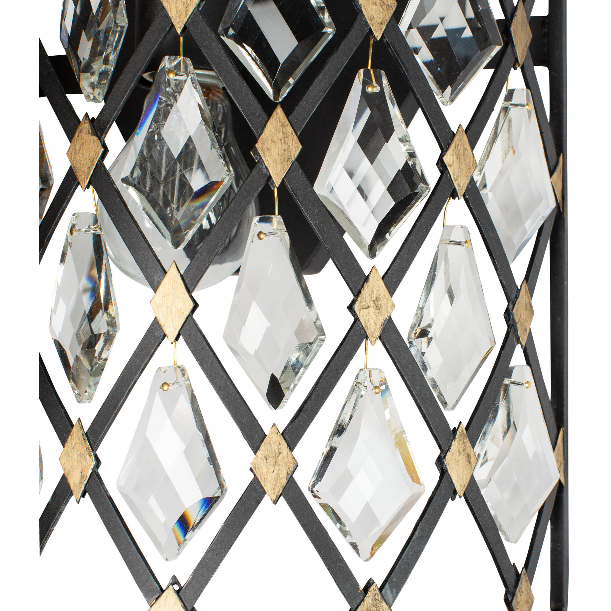 Windsor 1 Light 7 inch French Gold and Matte Black Wall Sconce Wall Light