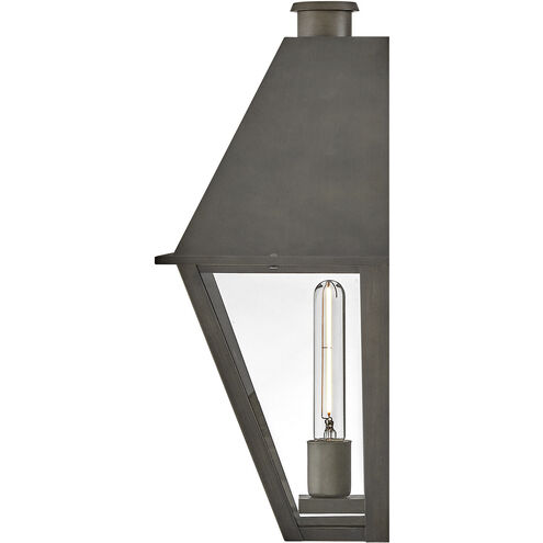 Heritage Endsley 1 Light 19.25 inch Blackened Brass Outdoor Wall Mount