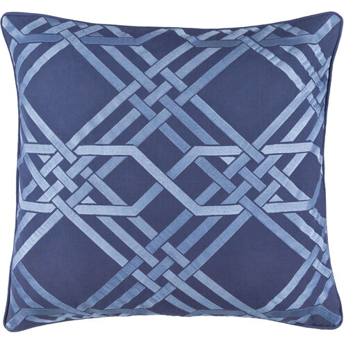 Pagoda 18 inch Bright Blue, Dark Blue Pillow Kit