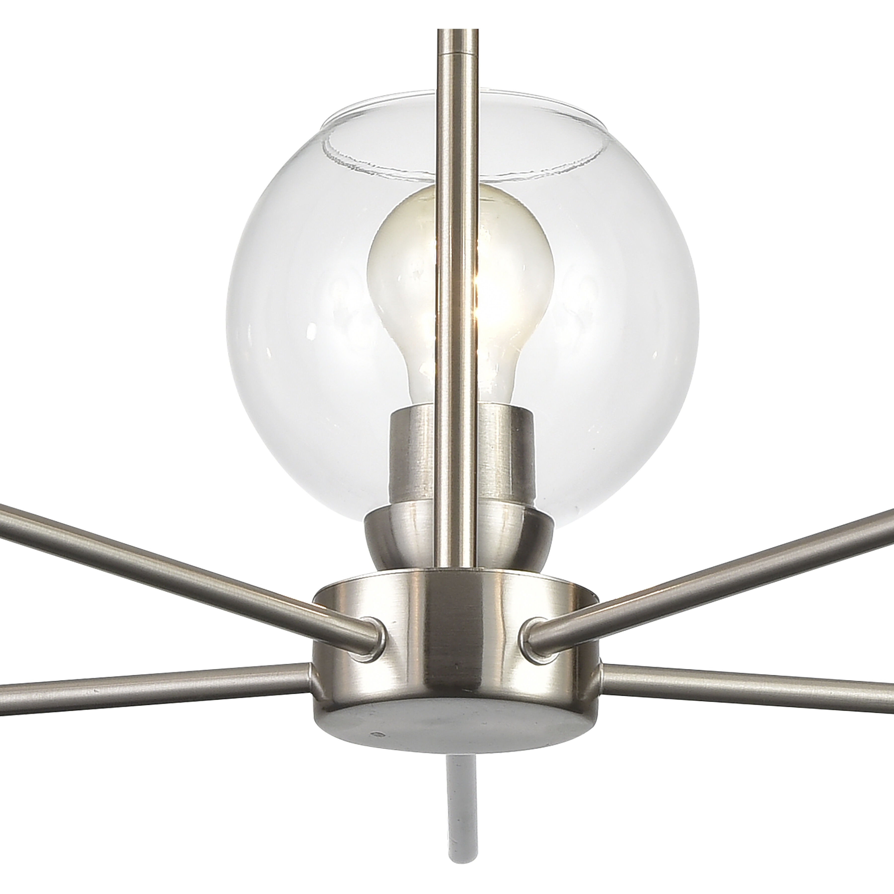 Astoria 5 Light 28 inch Brushed Nickel Chandelier Ceiling Light