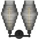 Cascade 2 Light 17 inch Matte Black Bath Vanity Light Wall Light in Smoked