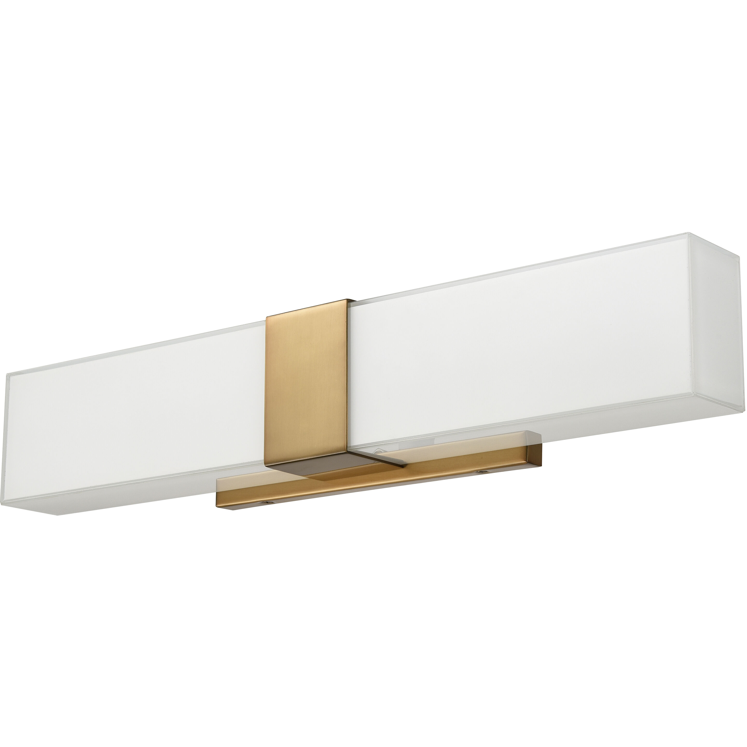 Reciprocate Vanity Light Wall Light in Aged Brass