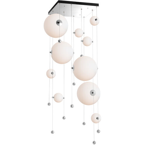 Abacus LED 35.5 inch Sterling Pendant Ceiling Light in Opal, Square