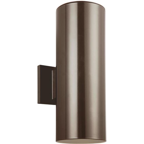 Outdoor Cylinders LED 14.25 inch Bronze Outdoor Wall Lantern