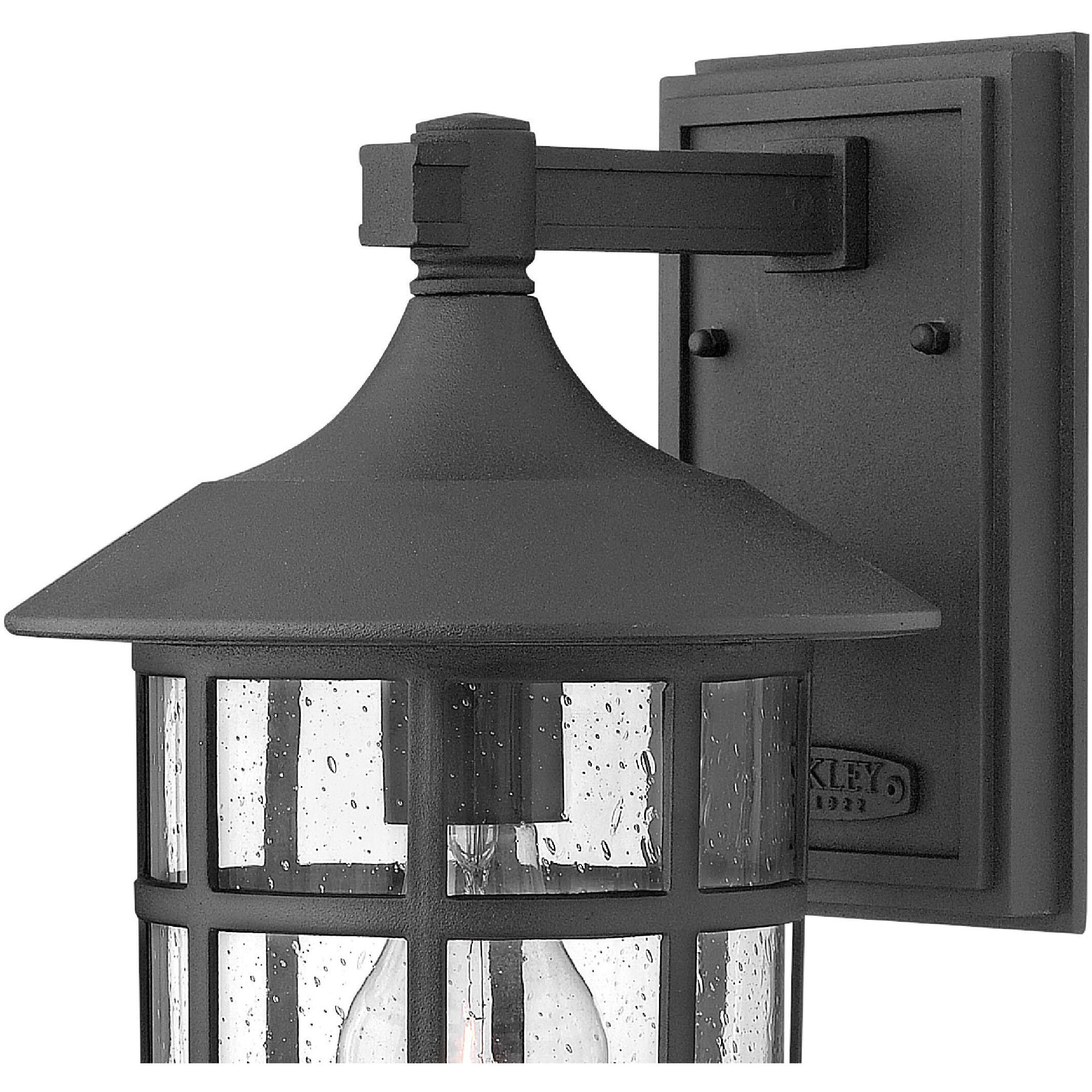 Freeport Outdoor Wall Mount Lantern in Black, Medium