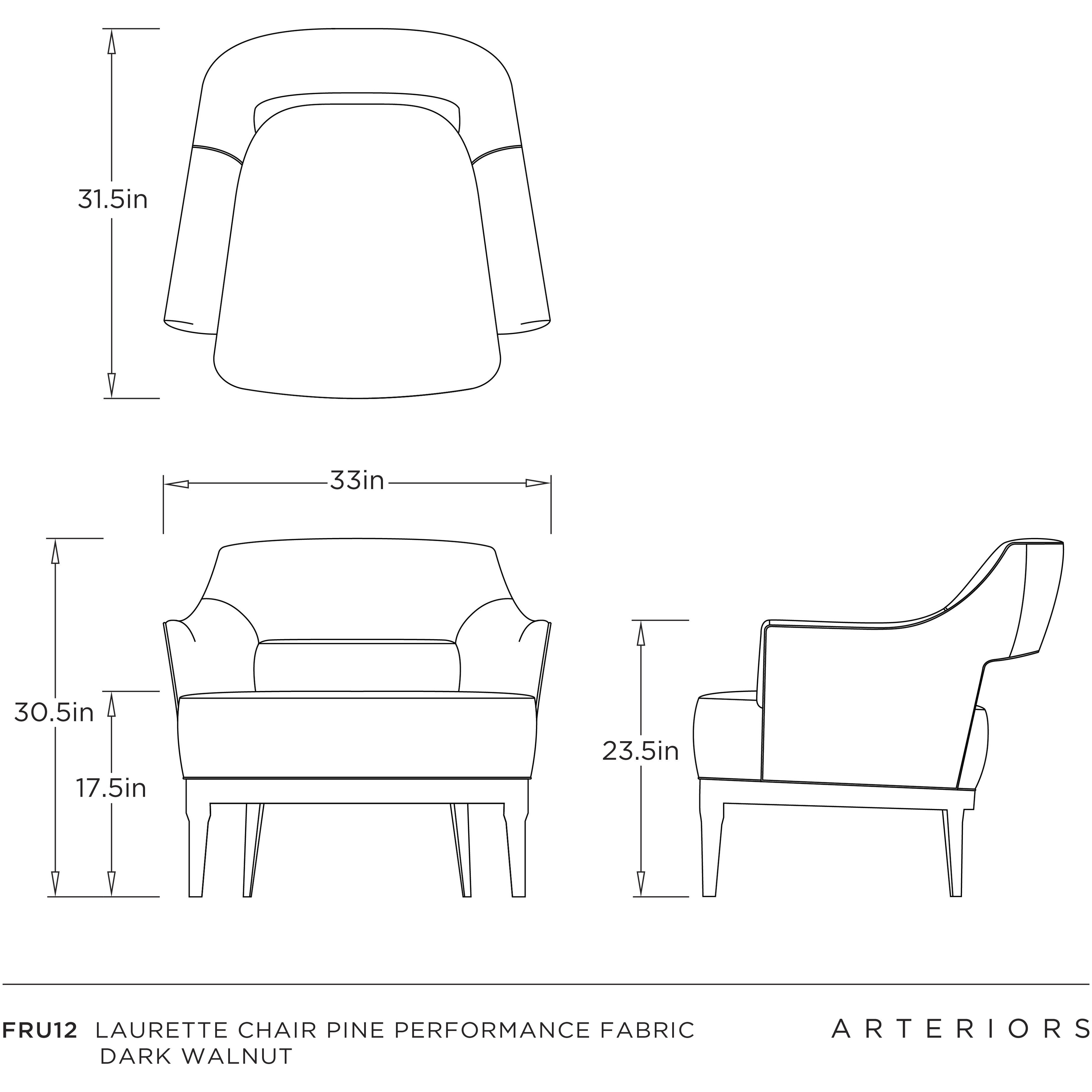 Laurette Pine and Dark Walnut Chair