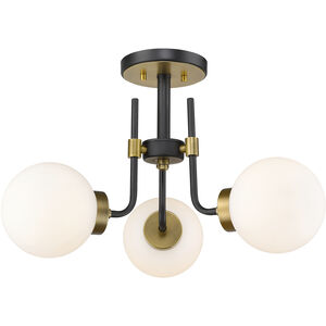 Parsons 3 Light 22.00 inch Semi-Flush Mount