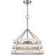 Brigantine 3 Light 18 inch Weathered White with Satin Nickel Chandelier Ceiling Light