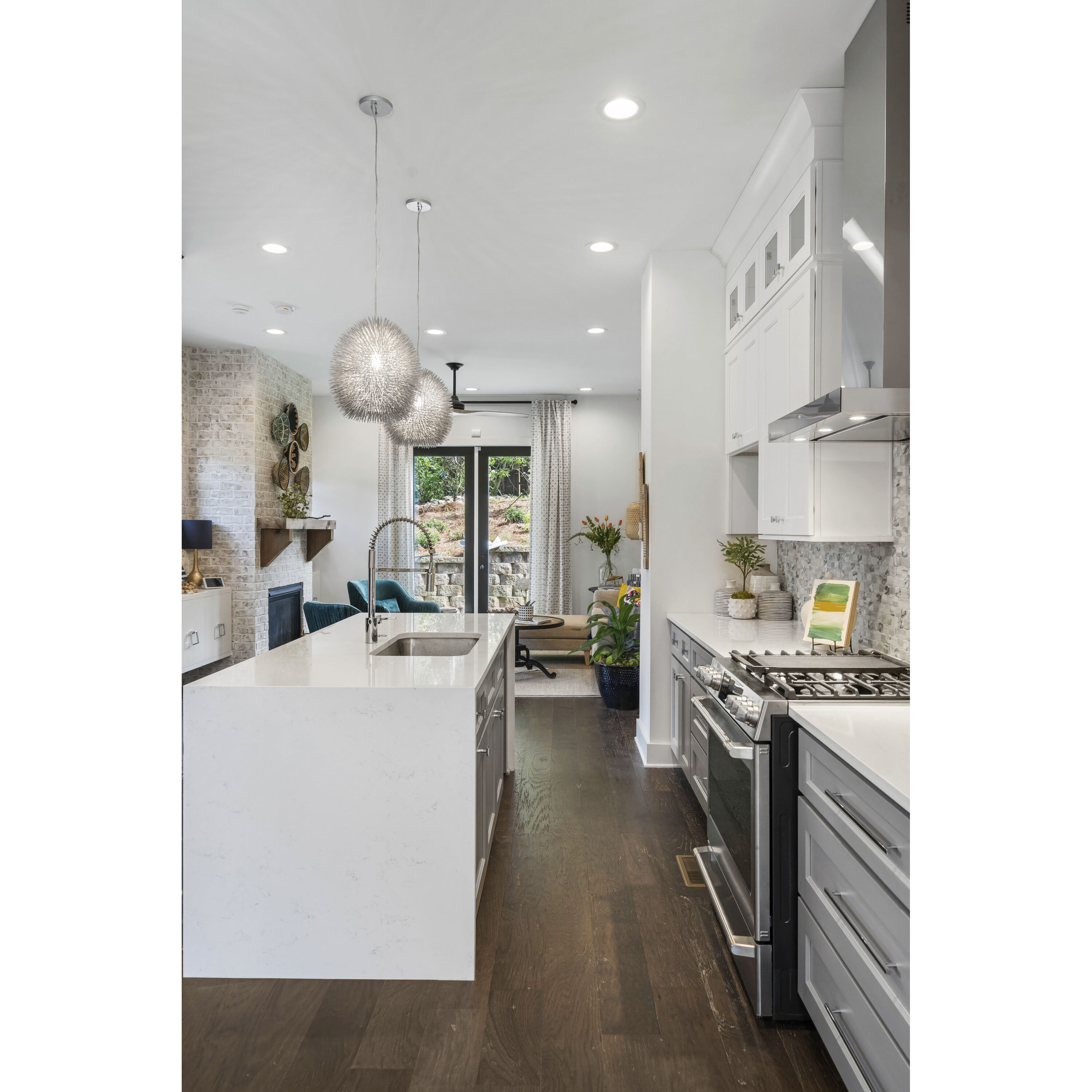 Urchin 1 Light 13 inch Painted Chrome Pendant Ceiling Light