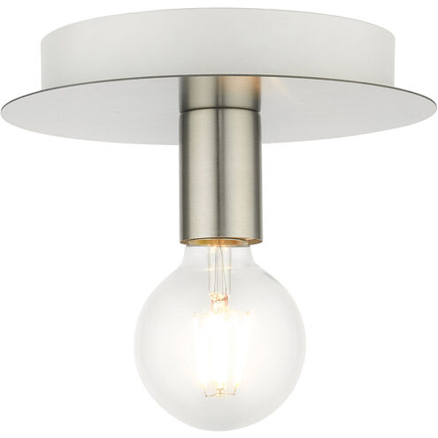 Hillview 1 Light 8 inch Brushed Nickel Flush Mount Ceiling Light