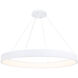 Corso LED 52.5 inch White Pendant Ceiling Light in 53in, dweLED