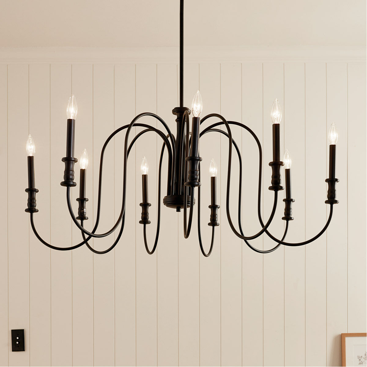 Homestead Karthe 9 Light 42 inch Black Chandelier Ceiling Light, Karthe