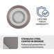 Inground Recessed Light 12 4 watt Stainless Steel Coated in Bronze Path Indicator Light in 3000K Warm White LED, WAC Landscape
