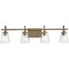 Martenne 4 Light 31.87 inch Aged Bronze Bathroom Vanity Light Wall Light