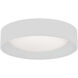 Modern LED 15 inch Satin Chrome Flush Mount Ceiling Light in White