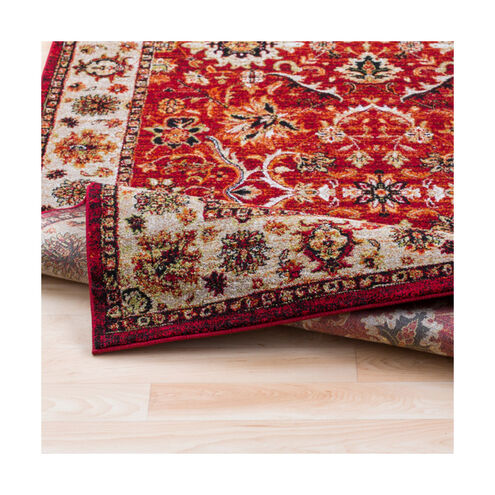 Brandon 67 X 47 inch Red and Brown Area Rug, Polypropylene