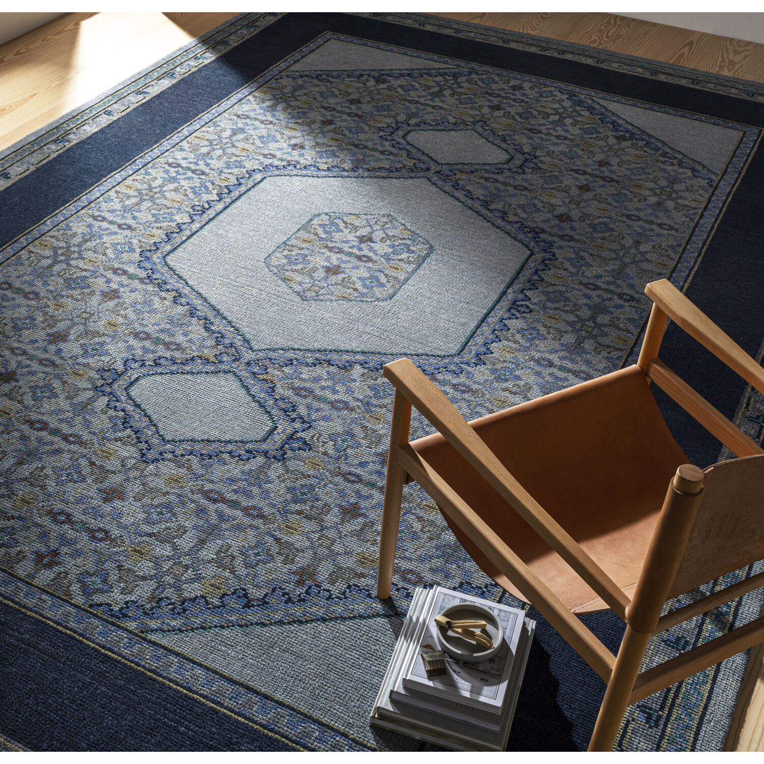 Haven 132 X 96 inch Blue Rug in 8 x 11, Rectangle