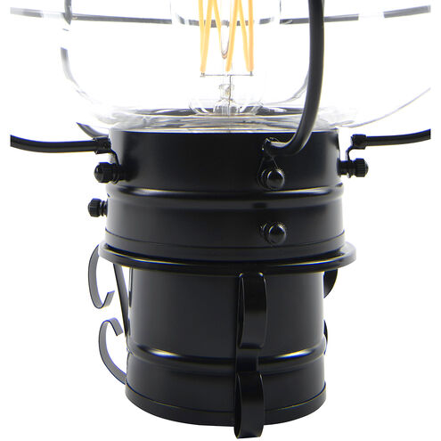 Classic Onion 1 Light 17.5 inch Black with Clear Outdoor Post Light, Medium