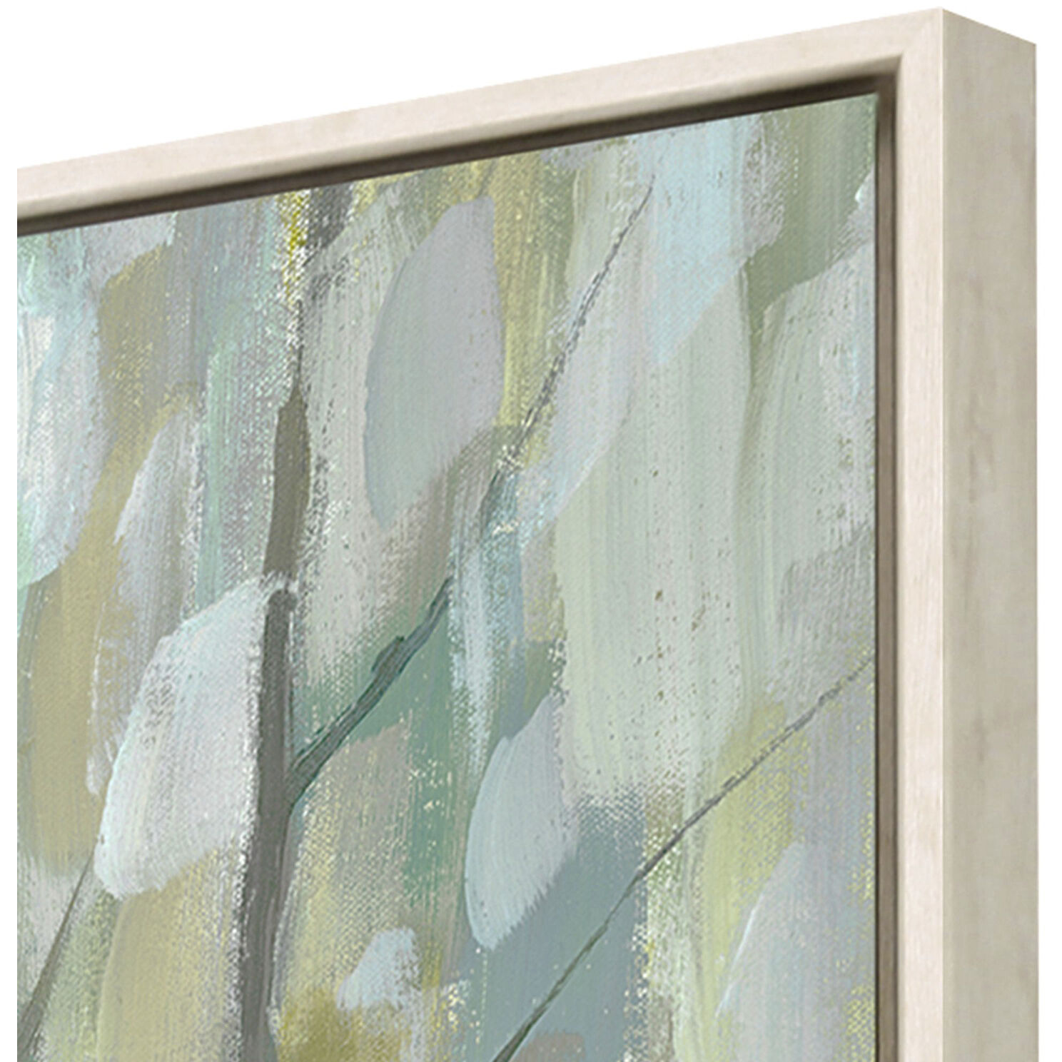 Summer Trees Gray and Green and Multi and Neutral Canvas