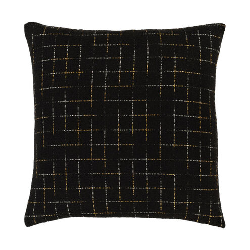 Heidi 22 X 22 inch Black/Metallic - Gold/Metallic - Silver Pillow Kit, Square