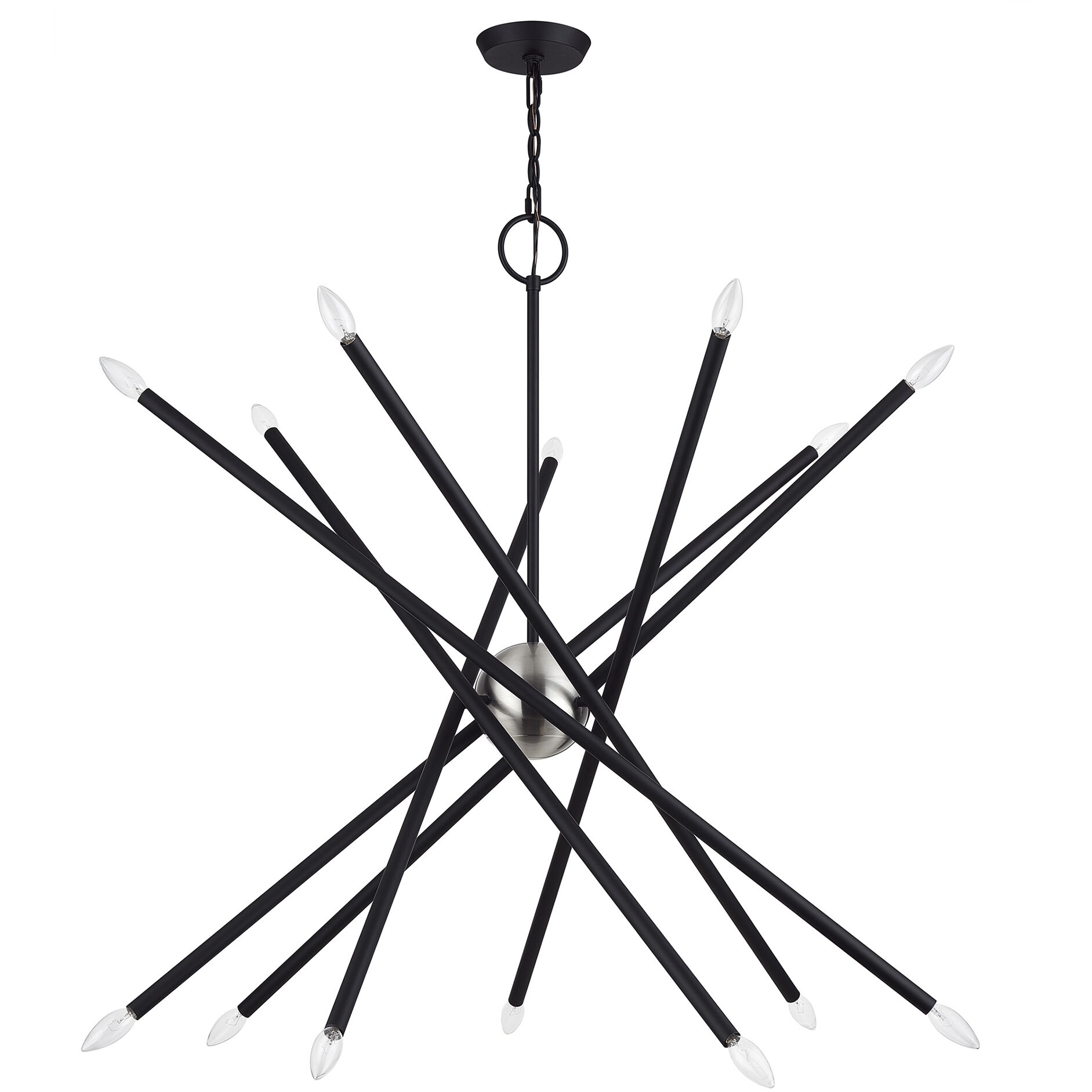 Soho 14 Light 40 inch Black Foyer Chandelier Ceiling Light