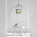 Chapman & Myers Lorford 4 Light 20 inch Aged Iron Bell Lantern Pendant Ceiling Light in Mercury Glass