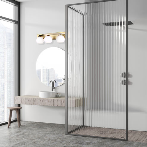 Monroe 3 Light 24 inch Gold Vanity Light Wall Light