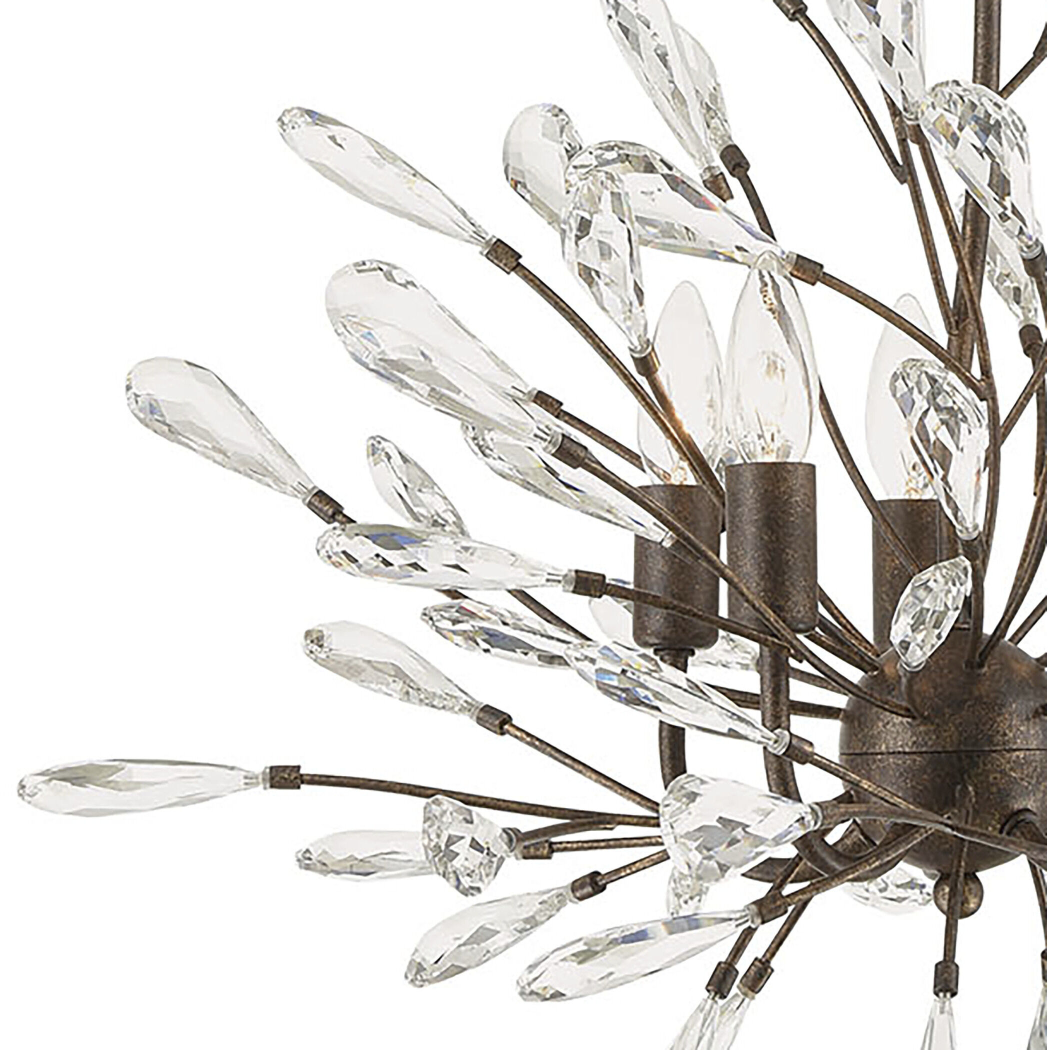 Crislett 5 Light 25 inch Sunglow Bronze Chandelier Ceiling Light