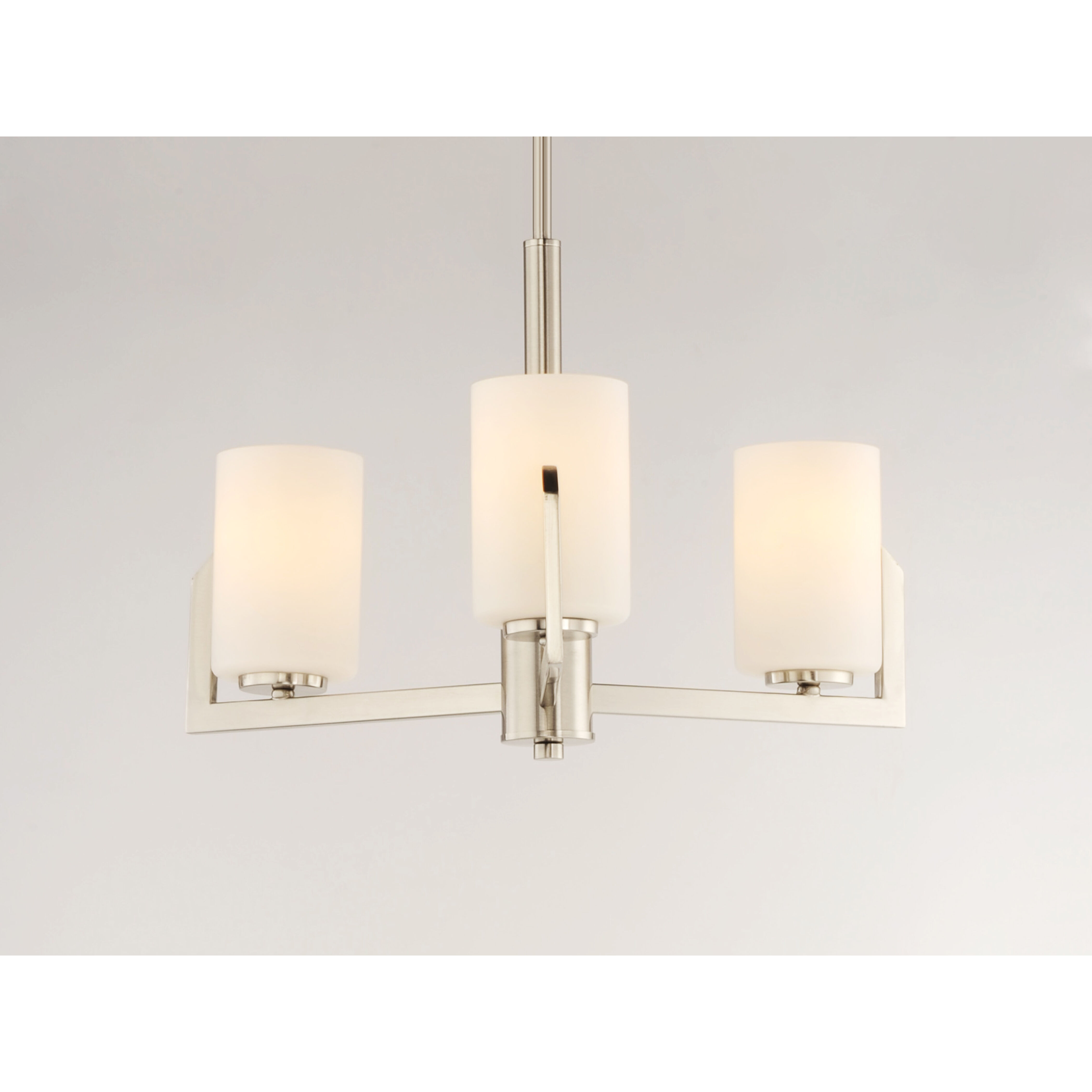 Dart 3 Light 22 inch Satin Nickel Chandelier Ceiling Light