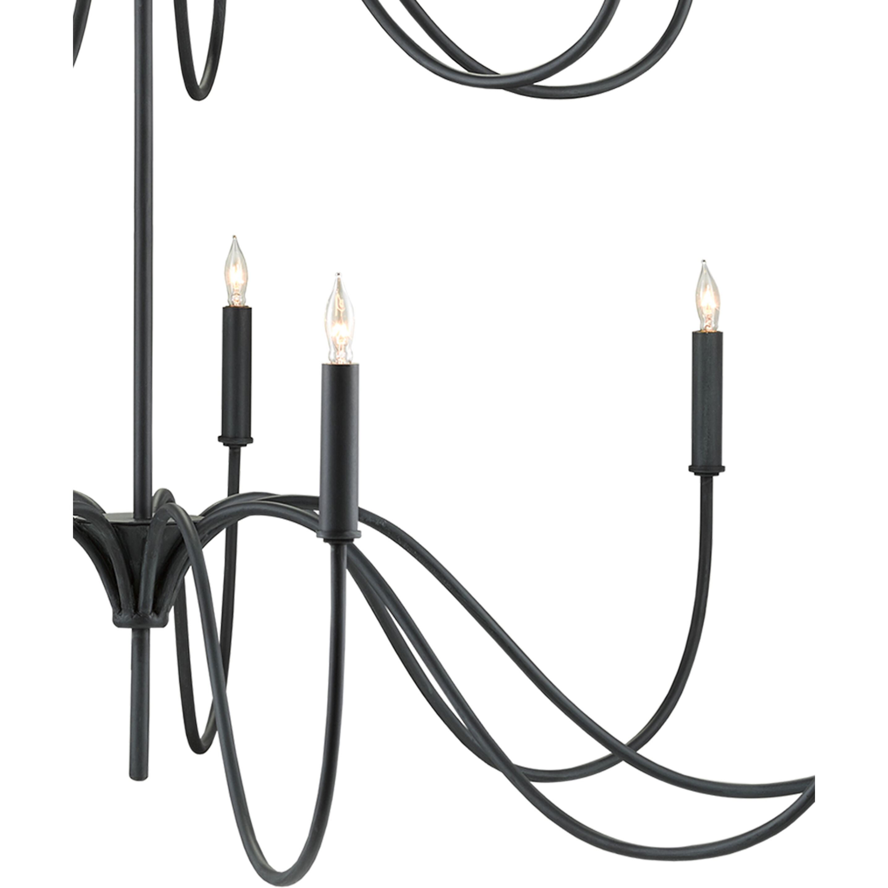 Tirrell 15 Light 45 inch Antique Black Chandelier Ceiling Light, Medium