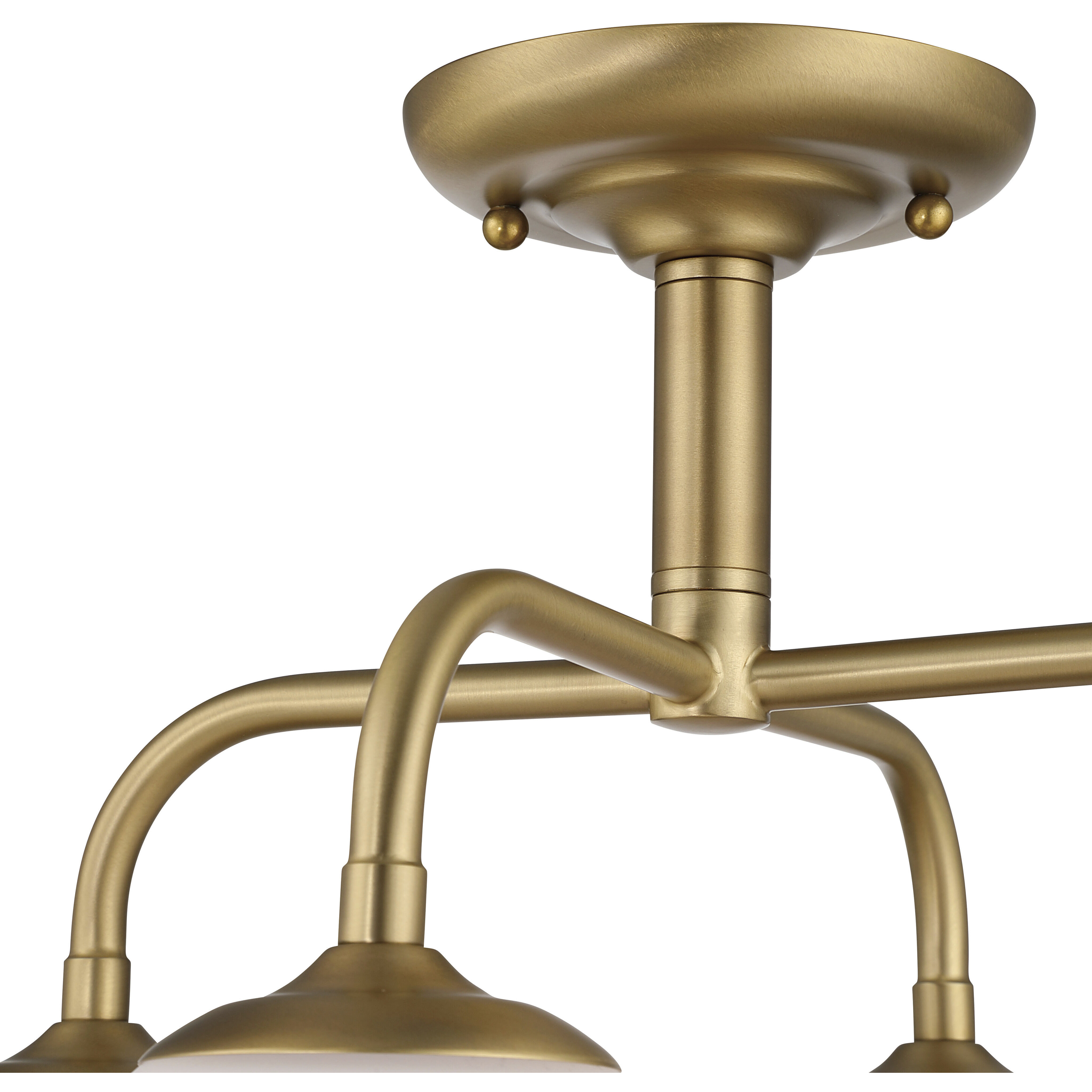 Dorinda 4 Light 18 inch Brushed Champagne Brass Semi-Flush Mount Ceiling Light