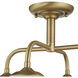Dorinda 4 Light 18 inch Brushed Champagne Brass Semi-Flush Mount Ceiling Light