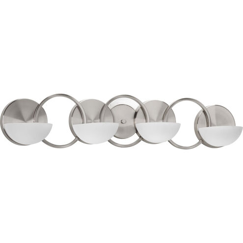 Engage 4 Light 33 inch Brushed Nickel Bath Vanity Wall Light