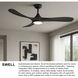 Swell Illuminated 56 inch Matte Black Fan