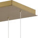 Global LED 41.75 inch Natural Aged Brass Multi-Light Pendant Ceiling Light