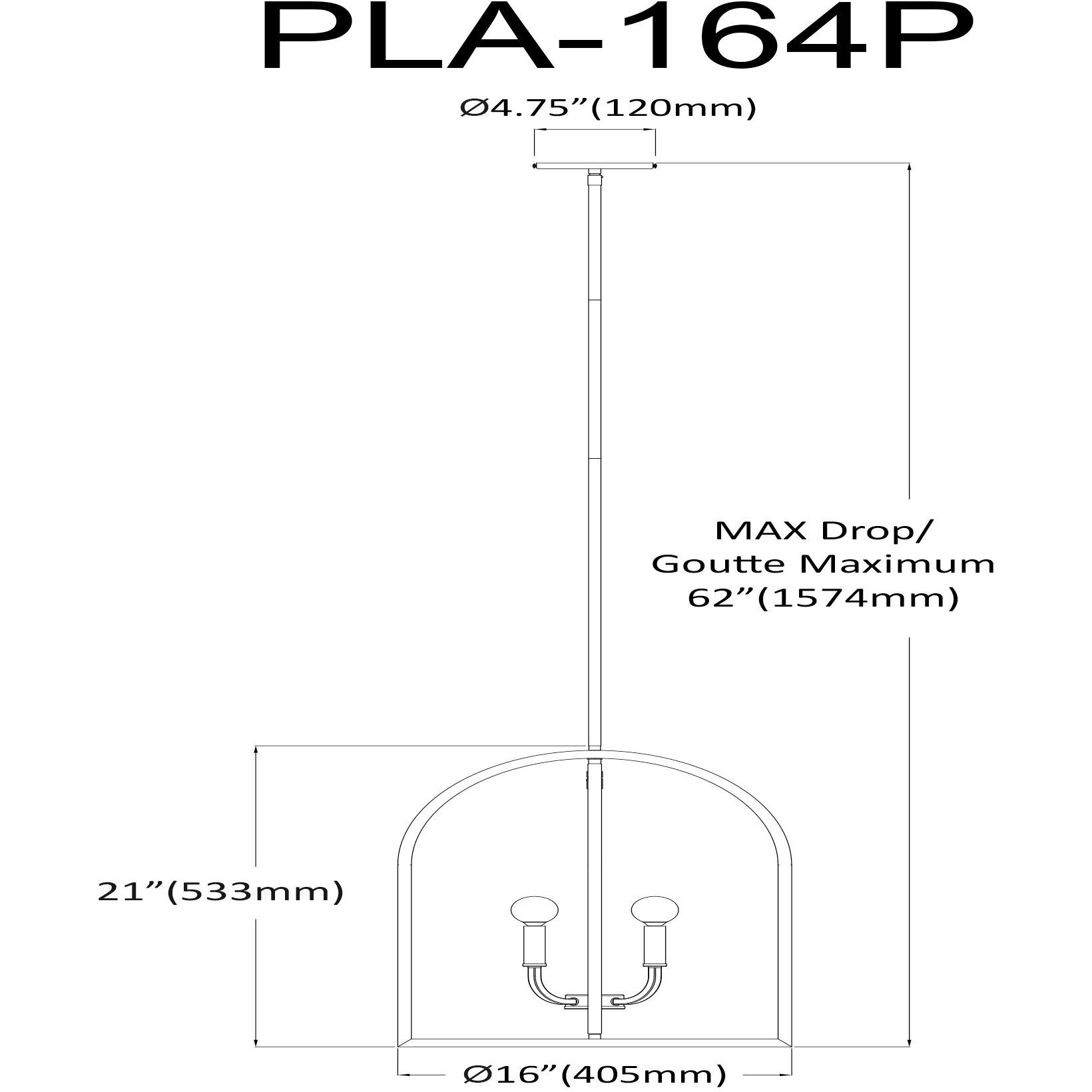 Pamela 4 Light 16 inch Matte Black Single Drop Pendant Ceiling Light